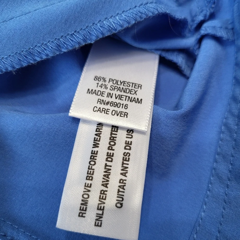 Laura Ashley Women's Small Blue Lightweight Full Zip Utility Tie Waist Jacket